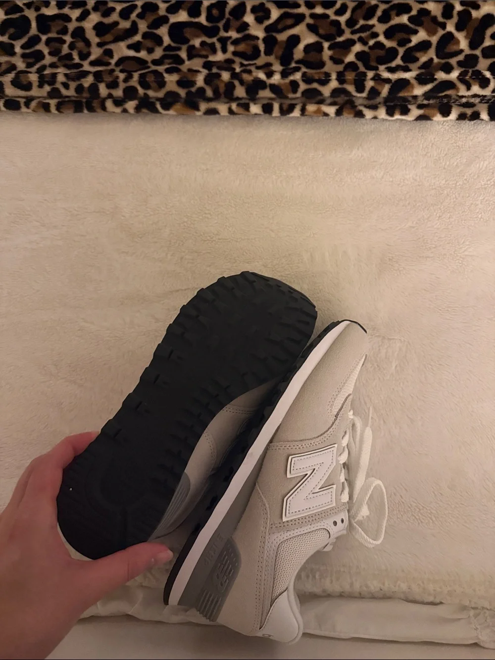 New Balance Women's Sneakers in Light Gray and White